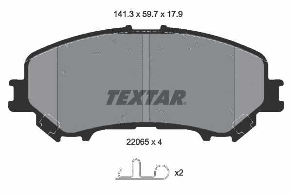 Brake Pad Set, disc brake (2206501)