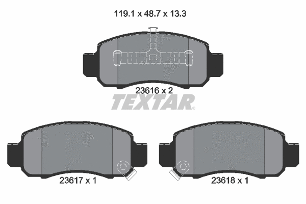 Brake Pad Set, disc brake (2361601)