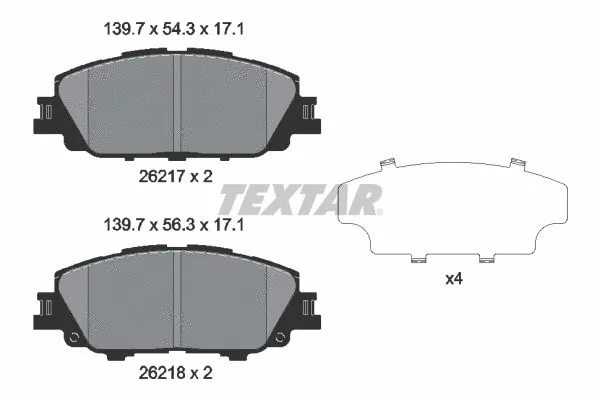 Brake Pad Set, disc brake (2621701)