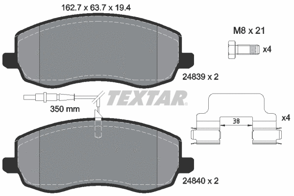 Brake Pad Set, disc brake (2483901)