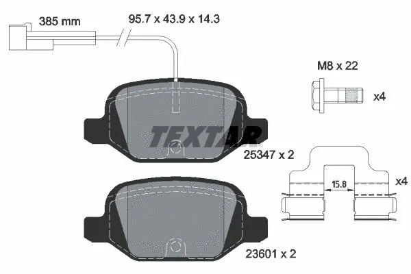Brake Pad Set, disc brake (2534701)