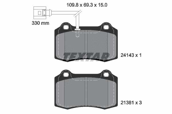 Brake Pad Set, disc brake (2414301)