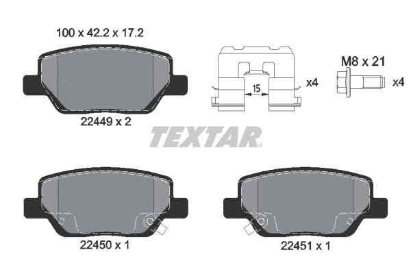 Brake Pad Set, disc brake (2244901)