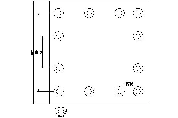 Brake Lining Kit, drum brake (1970803)