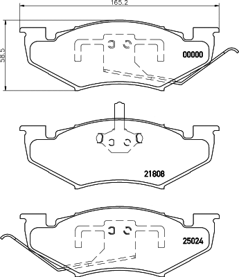 Brake Pad Set, disc brake (2180701)