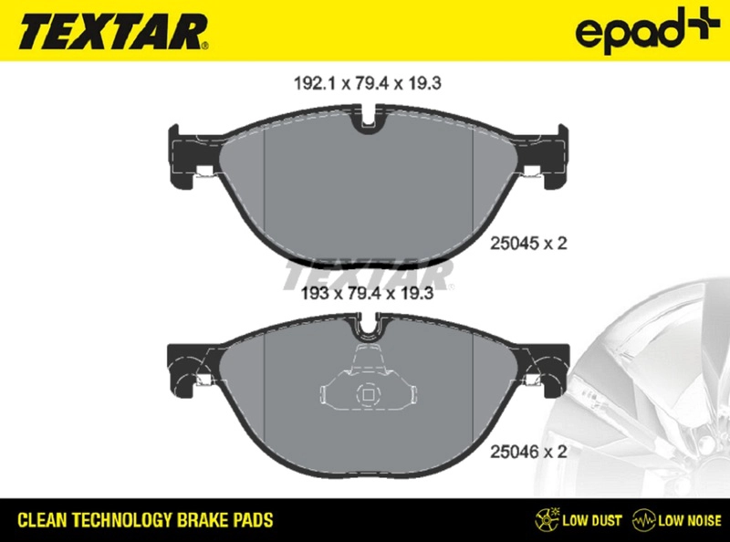 Brake Pad Set, disc brake (2504501CP)