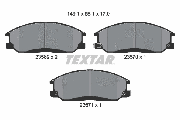Brake Pad Set, disc brake (2356901)