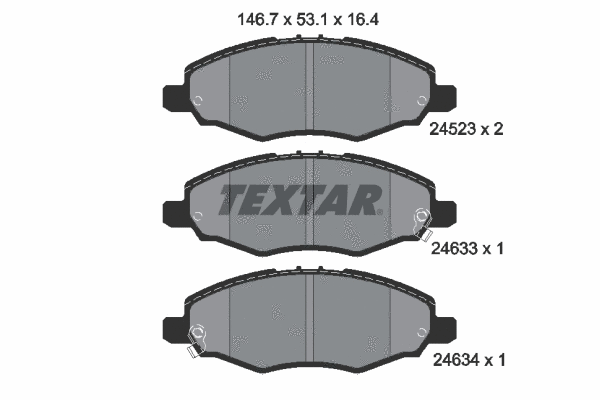 Brake Pad Set, disc brake (2452301)