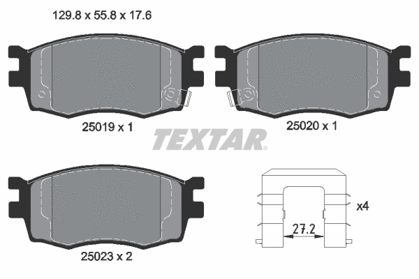 Brake Pad Set, disc brake (2501901)