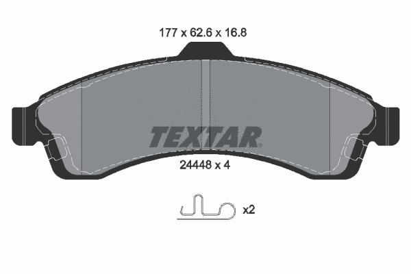 Brake Pad Set, disc brake (2444801)