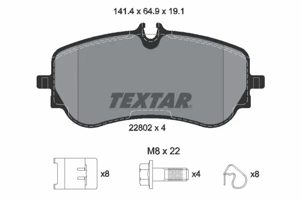 Brake Pad Set, disc brake (2280201)