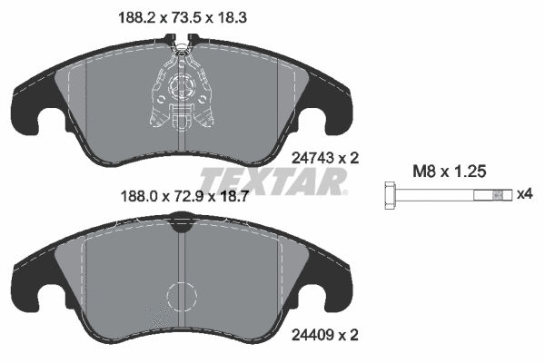 Brake Pad Set, disc brake (2474302)