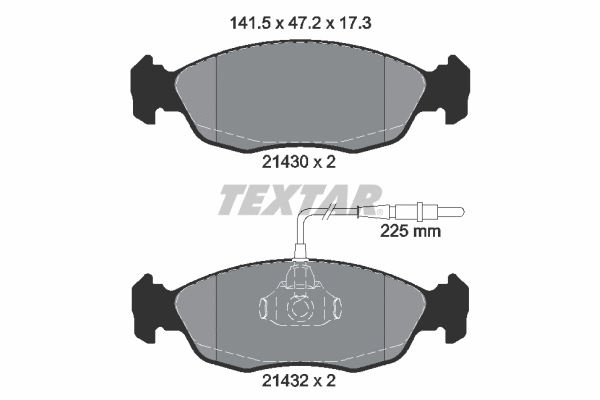 Brake Pad Set, disc brake (2143001)