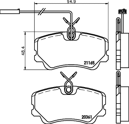 Brake Pad Set, disc brake (2036101)