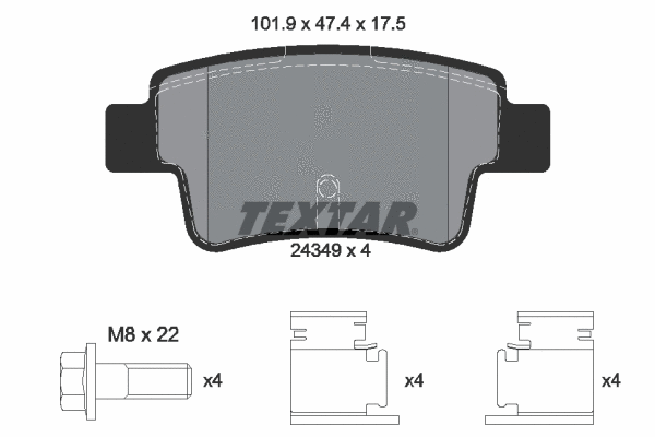 Brake Pad Set, disc brake (2434901)