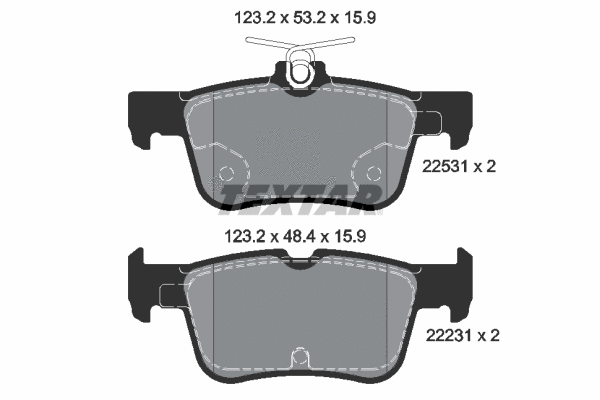 Brake Pad Set, disc brake (2253101)