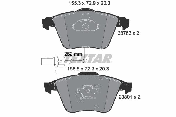 Brake Pad Set, disc brake (2376302)