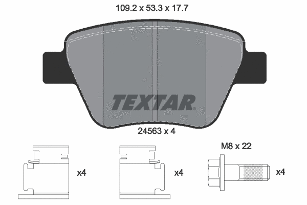 Brake Pad Set, disc brake (2456301)