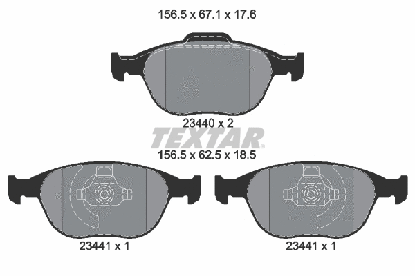 Brake Pad Set, disc brake (2344004)