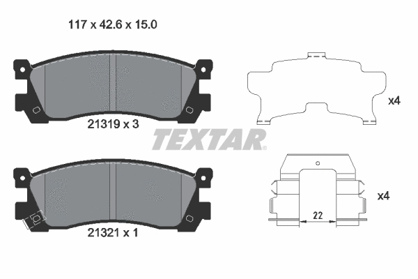 Brake Pad Set, disc brake (2131903)