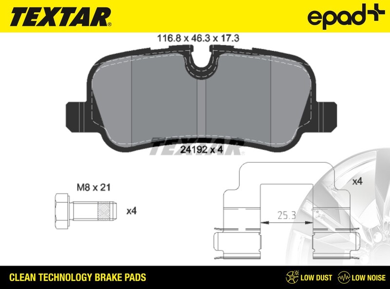 Brake Pad Set, disc brake (2419201CP)