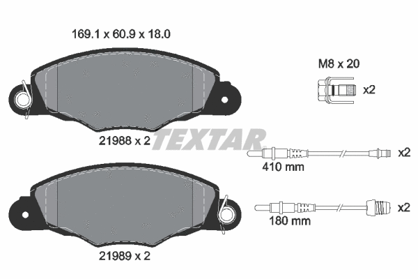 Brake Pad Set, disc brake (2198804)