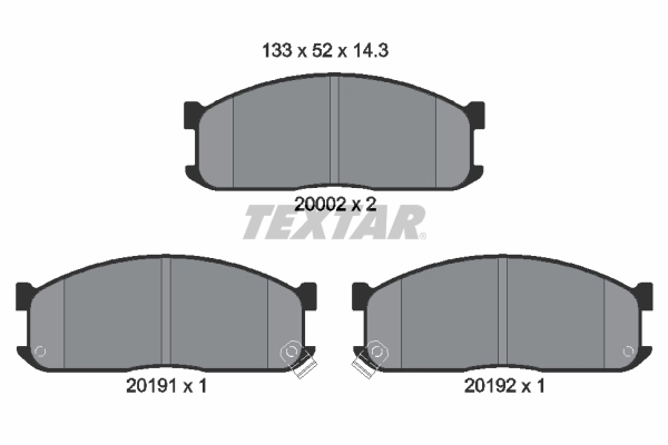 Brake Pad Set, disc brake (2000201)