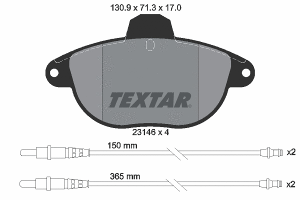 Brake Pad Set, disc brake (2314601)