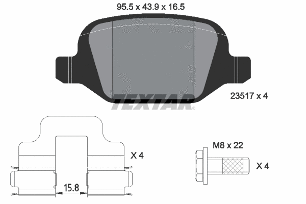 Brake Pad Set, disc brake (2351703)