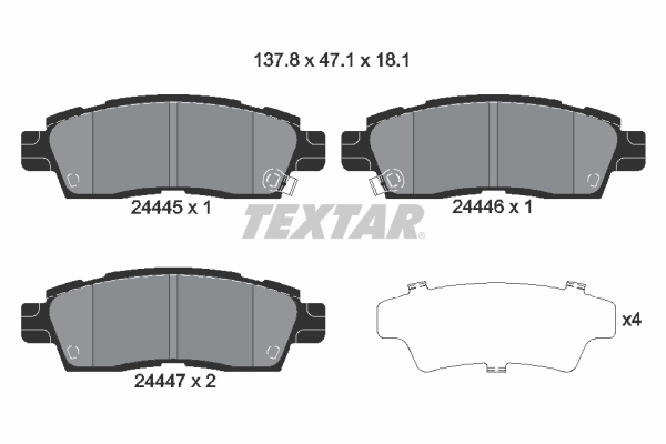 Brake Pad Set, disc brake (2444501)