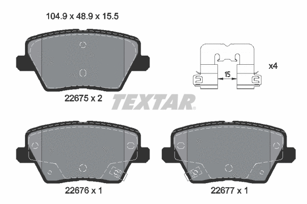 Brake Pad Set, disc brake (2267501)