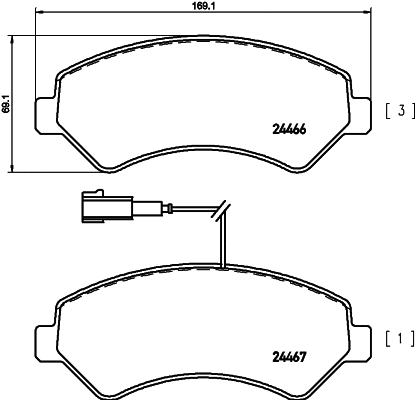 Brake Pad Set, disc brake (2446601)