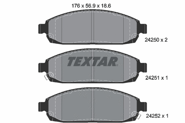 Brake Pad Set, disc brake (2425001)