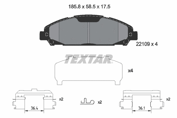 Brake Pad Set, disc brake (2210901)