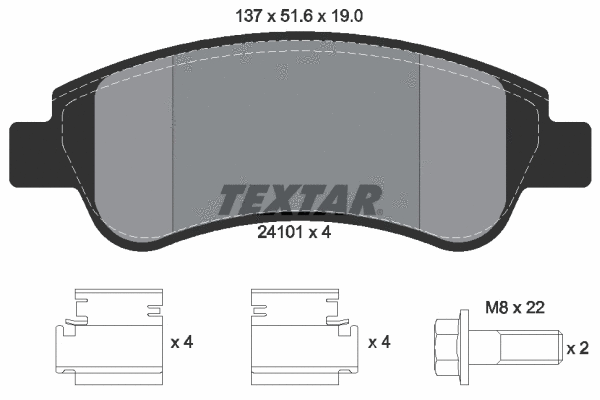 Brake Pad Set, disc brake (2410101)