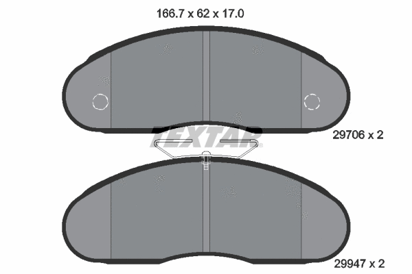 Brake Pad Set, disc brake (2970602)