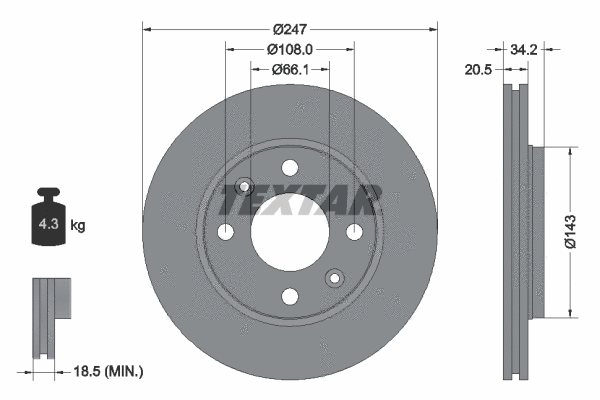 Brake Kit, disc brake (89003700)