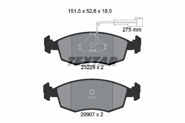 Brake Pad Set, disc brake (2322901)