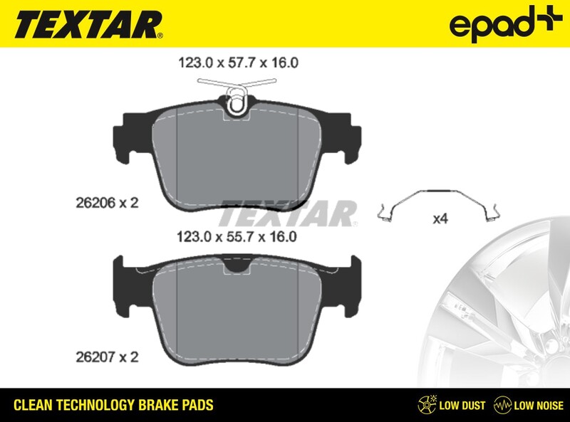Brake Pad Set, disc brake (2620601CP)