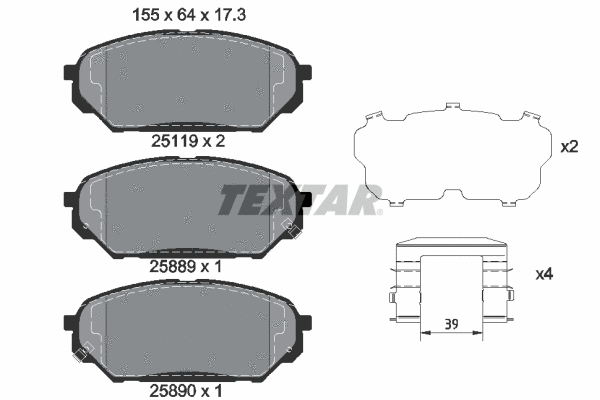 Brake Pad Set, disc brake (2511901)