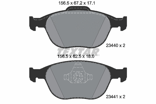 Brake Pad Set, disc brake (2344007)