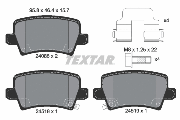 Brake Pad Set, disc brake (2408601)