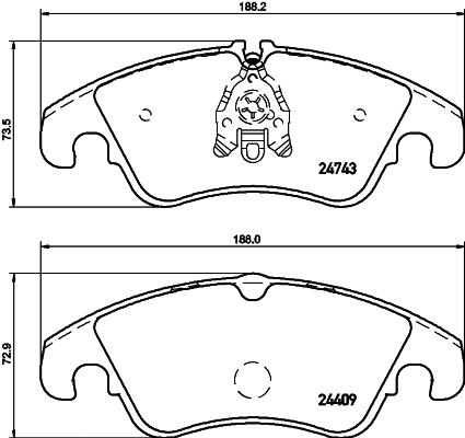 Brake Pad Set, disc brake (2474305)