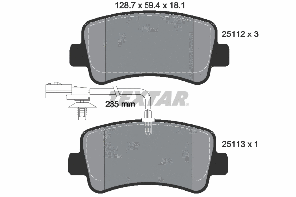 Brake Pad Set, disc brake (2511201)