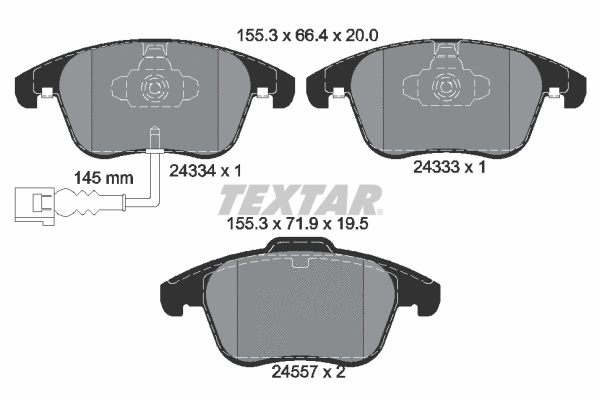 Brake Pad Set, disc brake (2433401)