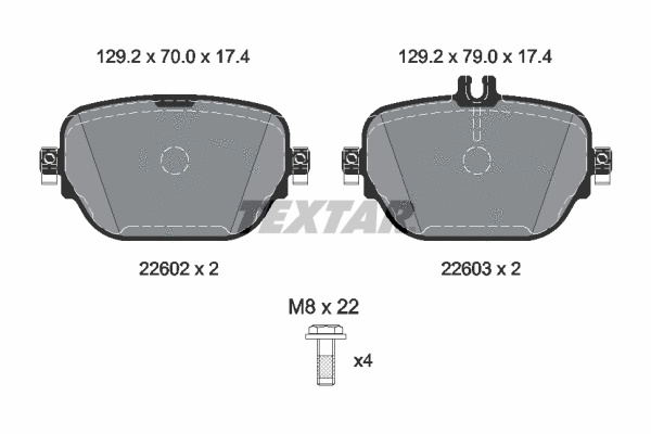 Brake Pad Set, disc brake (2260203)