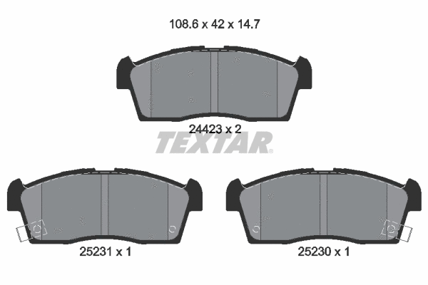 Brake Pad Set, disc brake (2442302)