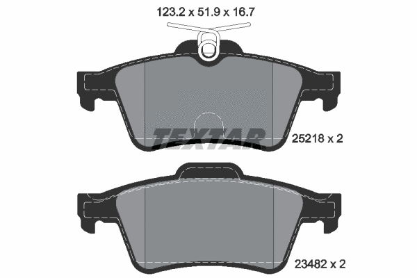 Brake Pad Set, disc brake (2521801)