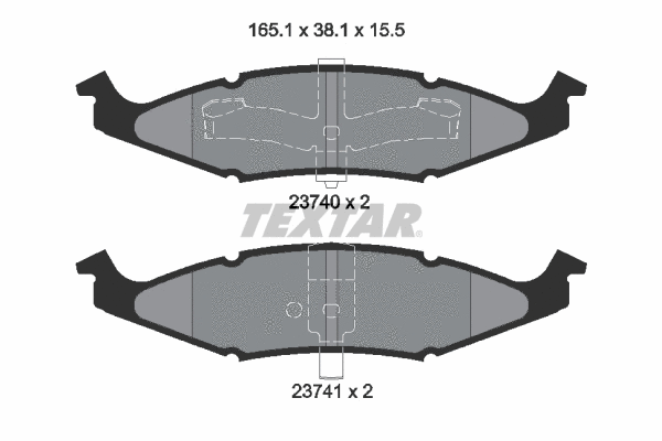 Brake Pad Set, disc brake (2374001)