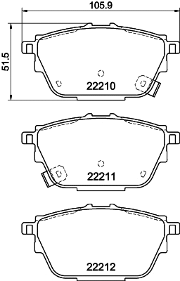 Brake Pad Set, disc brake (2221001)
